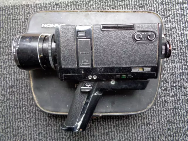 Vintage Chinon 872 Auto Zoom Super 8 Cine Camera & Case For Spares As Broken Etc