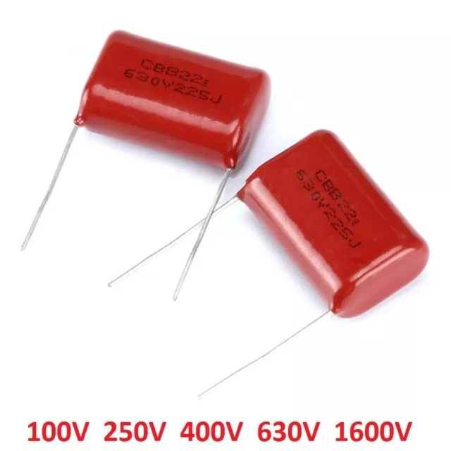 CBB Capacitor 100V 250V 400V 630V 1600V Polyester Film Capacitor Multiple Values