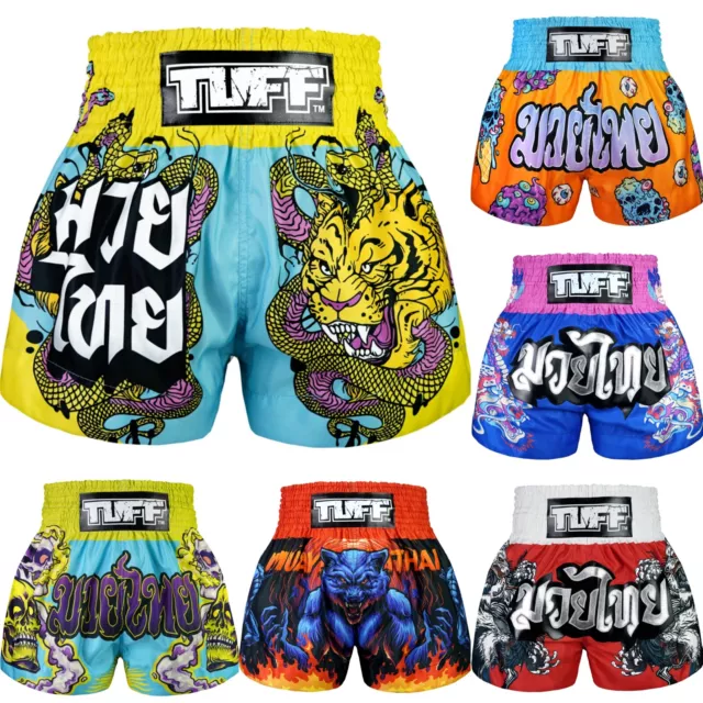 TUFF Muay Thai Shorts Boxing Shorts MMA Kickboxing Training Gym Shorts M14