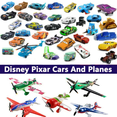 Disney Pixar Cars And Plane Lot Lightning 1:55 Diecast Model Toys Gift Loose Car 2