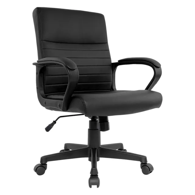 Staples corvair mesh back luxura faux top leather computer and desk chair