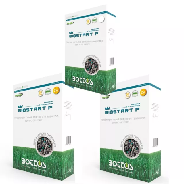 BIOSTART P Bottos -2Kg Concime con acidi umici OFFERTA 3 CONFEZIONI