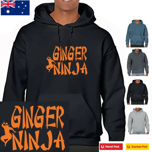 Ginger Ninja Red head fun Hoodie Prints Funny Hoodies slogan Men's Unisex cool