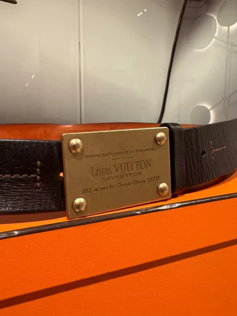Ceinture LV graphite authentique Louis Vuitton Damier - Homme US36 EU90 M/L