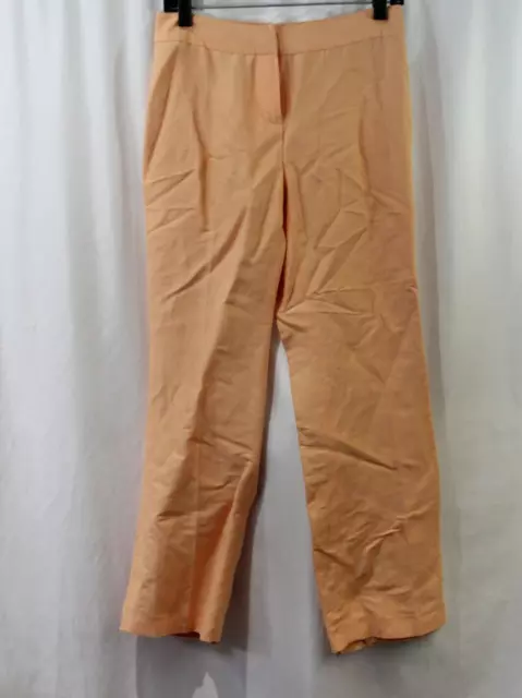 NWT Petite Sophisticate Womens Peach Linen Blend Dress Pants 4