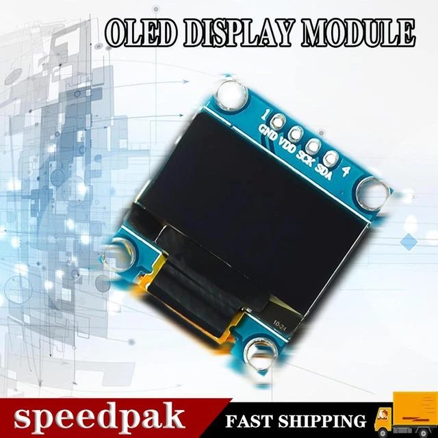 0.96& I2C IIC Serial 128 X64 blue OLED LCD LED Display Module K9G0 £2. ...