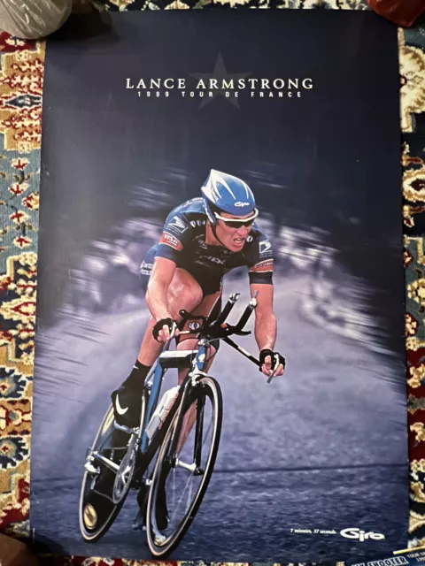 Lance Armstrong Giro Tour De France 7 Mins 37 Seconds Trek USPS Cycling Poster