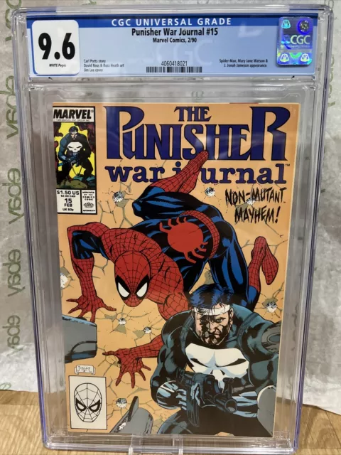 Punisher War Journal #15 CGC 9.6 1990 Marvel Comics  White Pages
