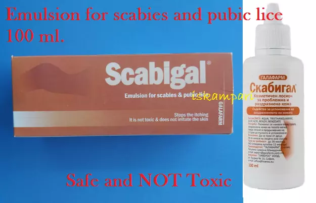 Scabigal Scrabic Emulsion für Krätze Schamläuse 100 ml für alle Hauttypen 2