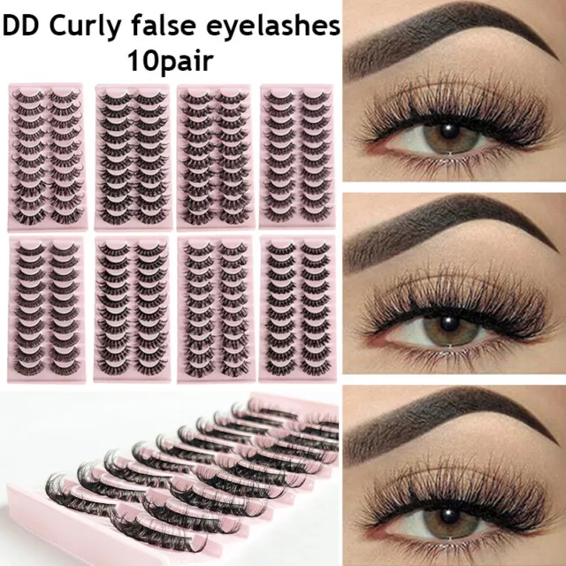 Strisce stile russo ciglia D riccioli visone artificiale pieno riccioli 10 Pa ~