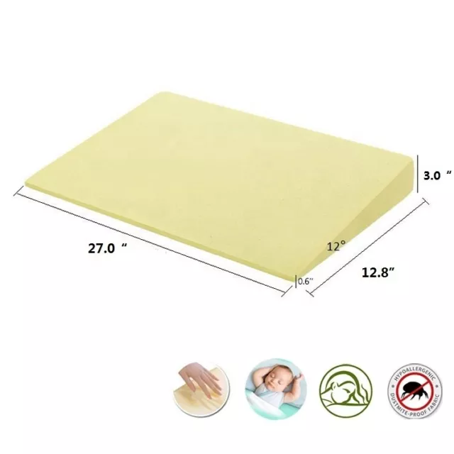 Cot bed wedge pillow Anti Reflux Colic Cushion Anti-Spit Milk baby wedge 27x13x3