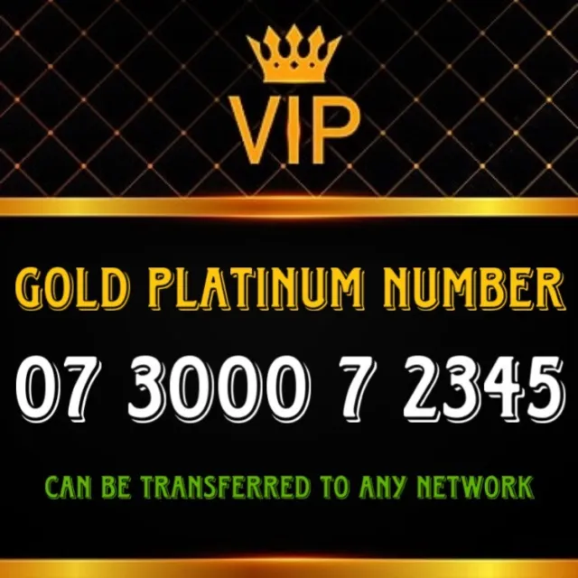 Gold  Vip Memorable Personal Mobile Number ( Uk )  3000 2345