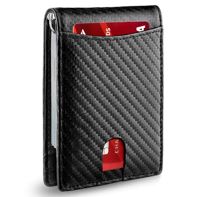 Portafoglio verticale minimalista RFID uomo - Clip per soldi extra large