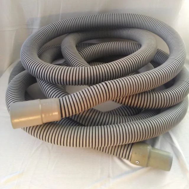 Carpet extractor vacuum hose with stay-put cuffs, 25’x1-1/2", gray