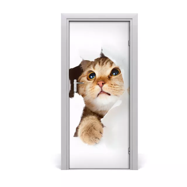 Ideas para Renovar las Puertas de Paso con Vinilo 85x205 cm muro de gato