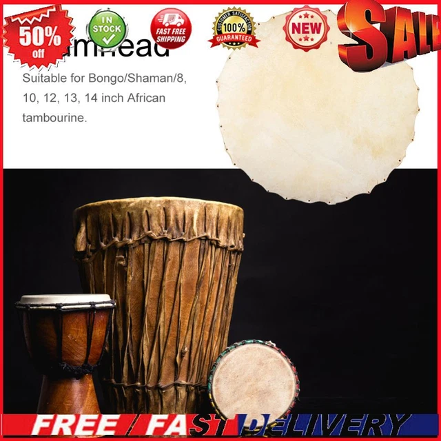 Drum Goat Skin Head for African Tambourine Percussion Drum Part (Diameter 300mm)