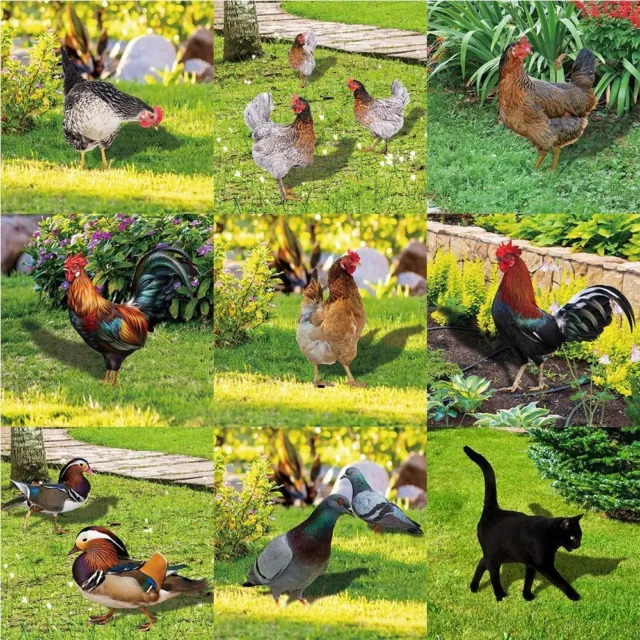 Rooster Statues Garden Ornaments Yard Art Decor Sculptures Chicken Decorations