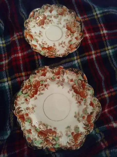 Vintage Mayer & Sherratt Melba English Imari Fine Bone China plate and saucer