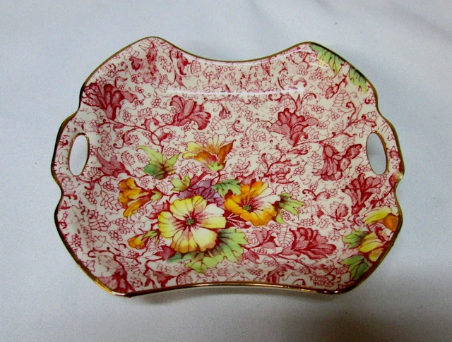 Dish Royal Winton Grimwades Floral Flowers Dorset England Chintz Berry Signed