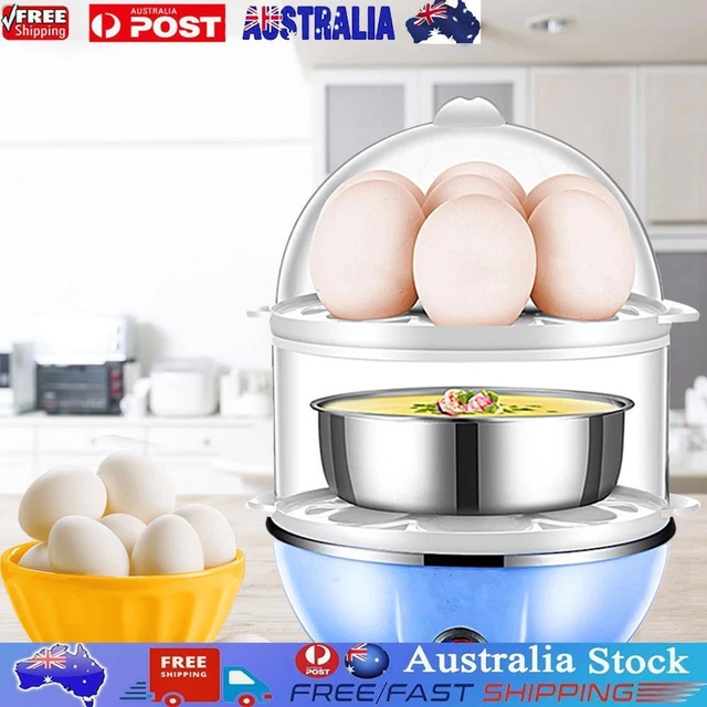 MINI EGG POACHER 2 Layer Electric Egg Steamer Auto Power Off