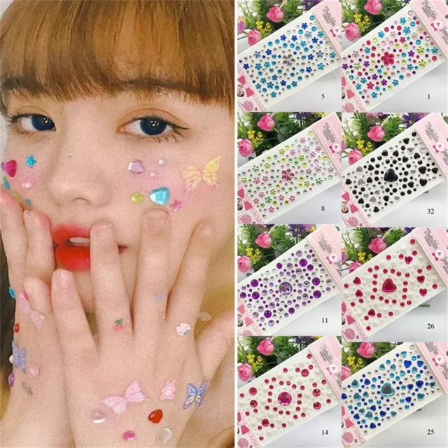 Adornment Gems Stickers 3D Crystal Tattoo Body Jewels Adhesive Face Jewelry