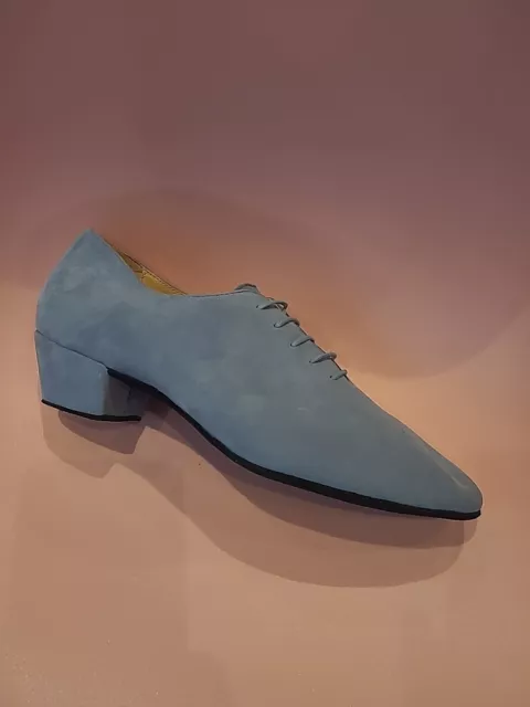 Scarpe da ballo latino Merlet Gents UK 43 taglia 9 blu chiaro