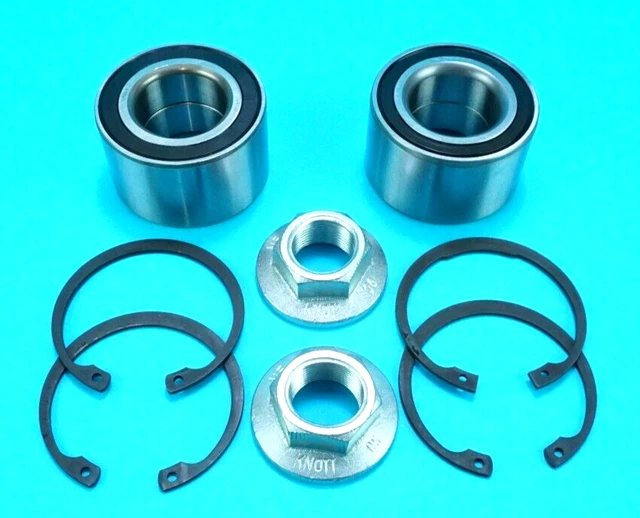 2 X SEALED Wheel Bearings & Hub Nuts for Ifor Williams P Series Trailer
