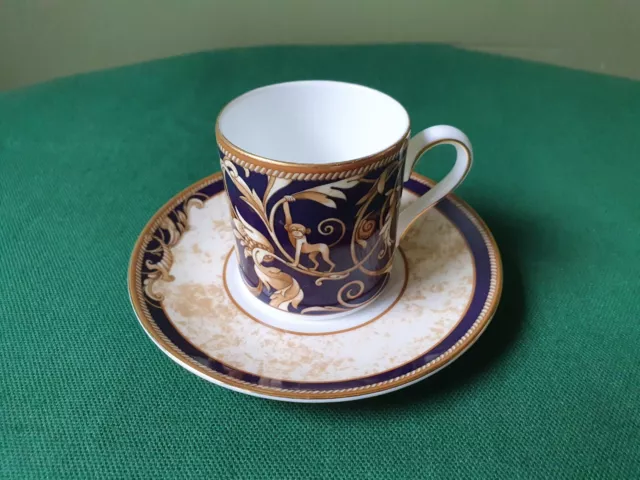 Wedgwood Cornucopia Tasse Café + Sous Tasse Or fin (F) Coffee Cup, Parfait état