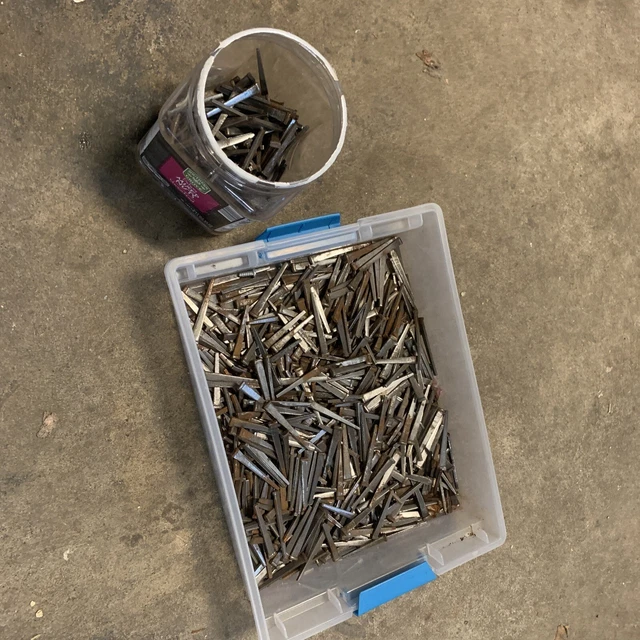 Antique Nails Spikes Vintage Flat Square Head 1.5 to 4.5 inch Patina Lot of Hund