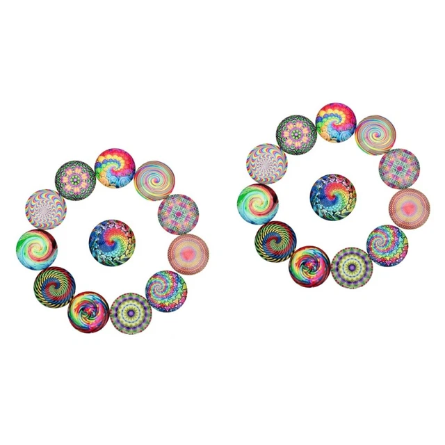 2x Mosaik Liefert Dekoration Vase Füllstoff Edelsteine Runde Flatback 7