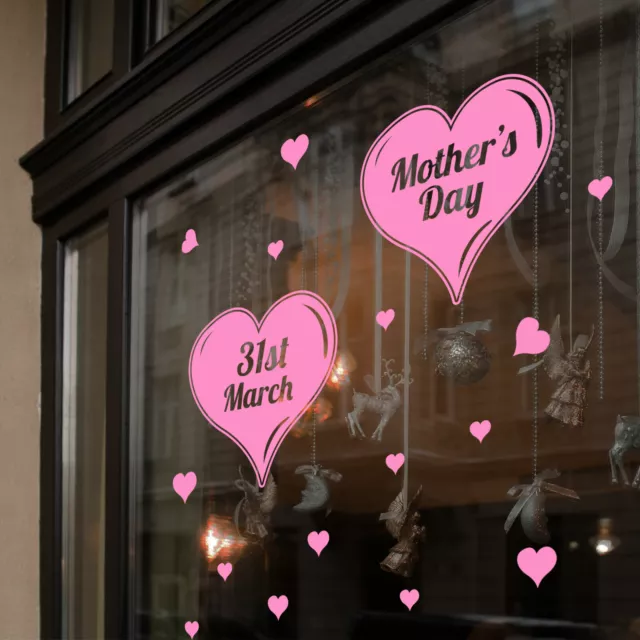 Mother's Day Wall & Window Stickers Mum Mother Decals Shop Window Display A343