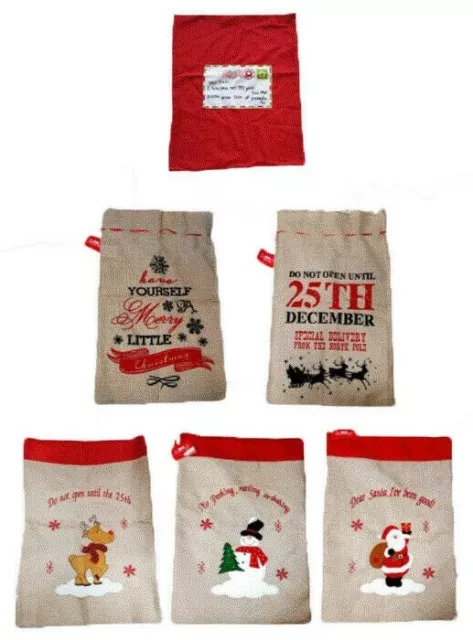 High Quality Extra Large Hessian Christmas Present Santa Sack Gift Toy Kids