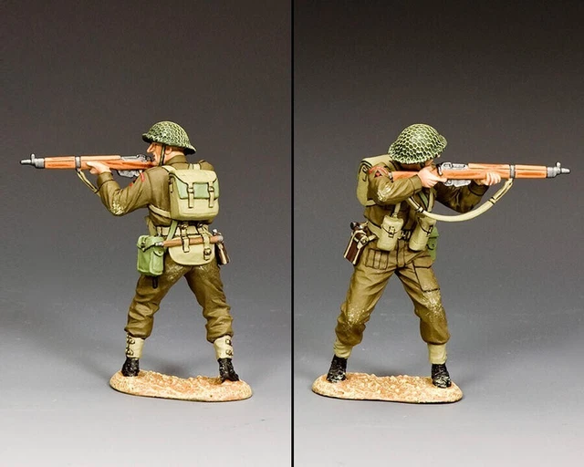 Figurine King & Country BHD025 - Milicien Mog Allongé Tirant Au RPK - NEUF
