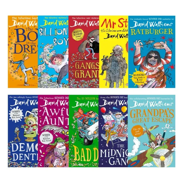 David Walliams - Gangsta Granny, Bad Dad 13 Books Collection Set NEW (£69.90)