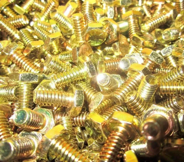 5/16"-18 X 1" Grade 8 Yellow Zinc Hex Cap Screws