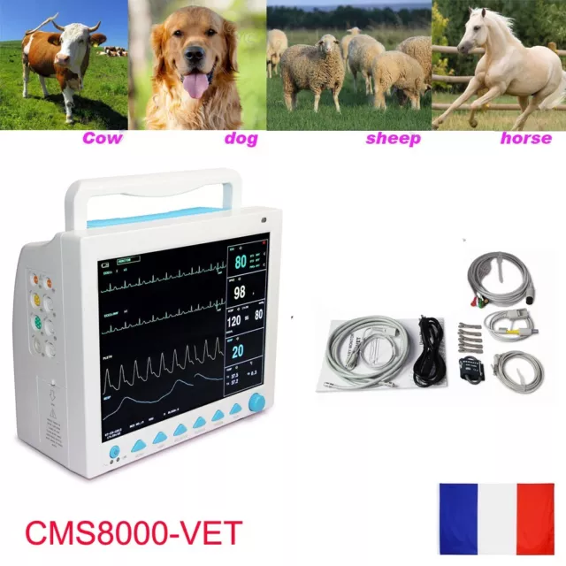 Vet Vital Signs Signal Monitor Monitor ECG, NIBP, SPO2, PR, REAP, TEMP Animal