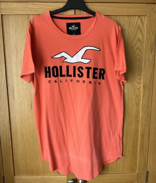 Hollister Orange T-Shirt - Mens Small - VGC