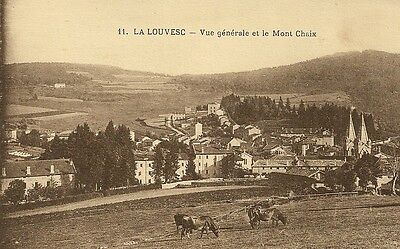 Postcard la louvesc general view and mount chaix