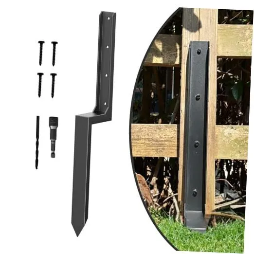 1 PC Steel Fence Post Repair Kit, Heavy Duty Fixer Anchor Ground Spike Fence
