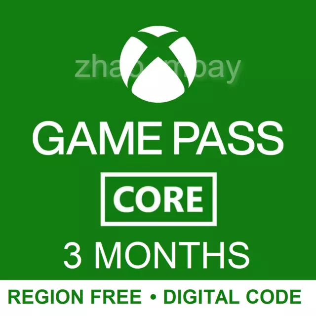 [FAST DELIVERY!] XBOX LIVE GOLD / GAME PASS CORE 3 Months Membership Xbox