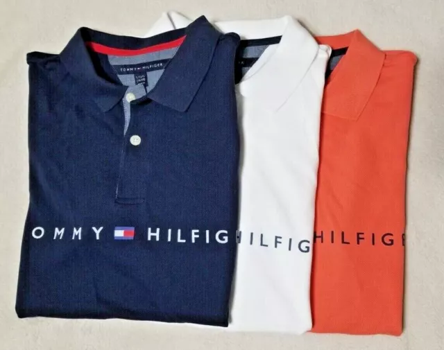 $39 New Nwt Tommy Hilfiger Boys Polo Shirt Sz Size M (12-14) L (16-18) Xl (20)