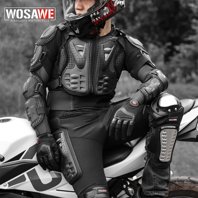 WOSAWE Armatura da sking moto protezione colonna vertebrale protezione schiena sicurezza guscio rigido
