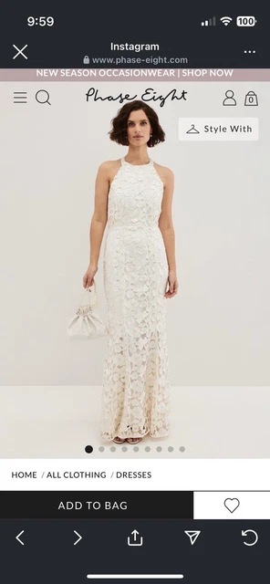 PHASE EIGHT IVORY Hope Embellished Wedding Dress - Size 12 300.00 - PicClick UK PHASE EIGHT IVORY Hope Embellished Wedding Dress - Size 12 300.00 - PicClick UK