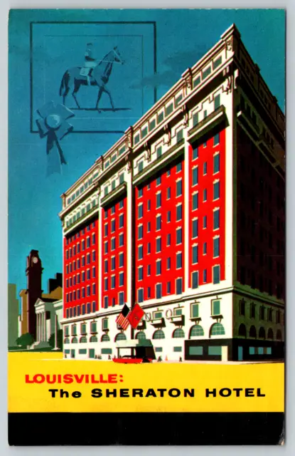 c1960s Louisville Sheraton Hotel Kentucky Art Vintage Postcard