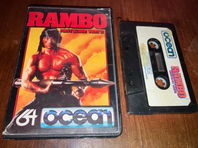 Commodore 64 C64/128 Game * Rambo First Blood Part II * Big Box Ocean