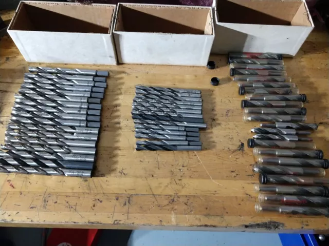 Lot of 50 15/32 and 11/32 DRILL BITS MADE IN USA HANSON STANDARD TOOL CO.