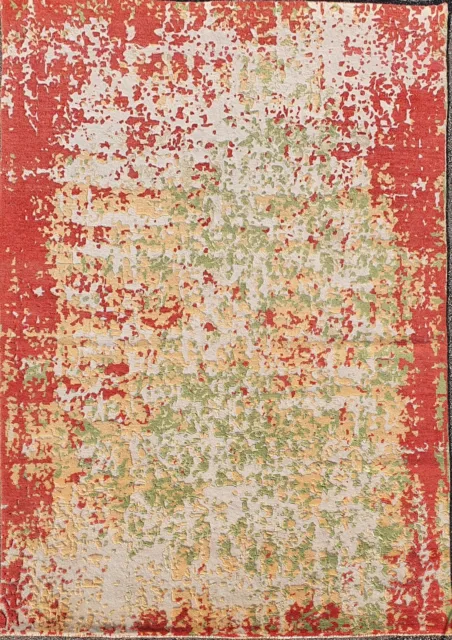 Tapis en soie et laine noué à la main 243 x 153 cm motif Galaxy