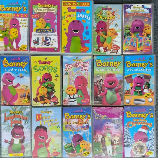 18 BARNEY DINOSAUR VHS Tapes , With Mould £34.99 - PicClick UK