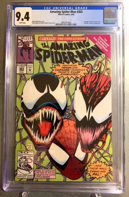 The Amazing Spider-Man #363 Marvel Comics 9.4 CGC #3892021004