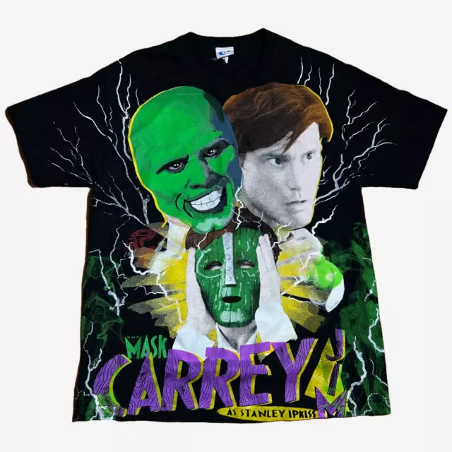 Backstock Co. The Mask Movie Jim Carrey Stanley Rap Tee Boot AOP 2021 RARE Large